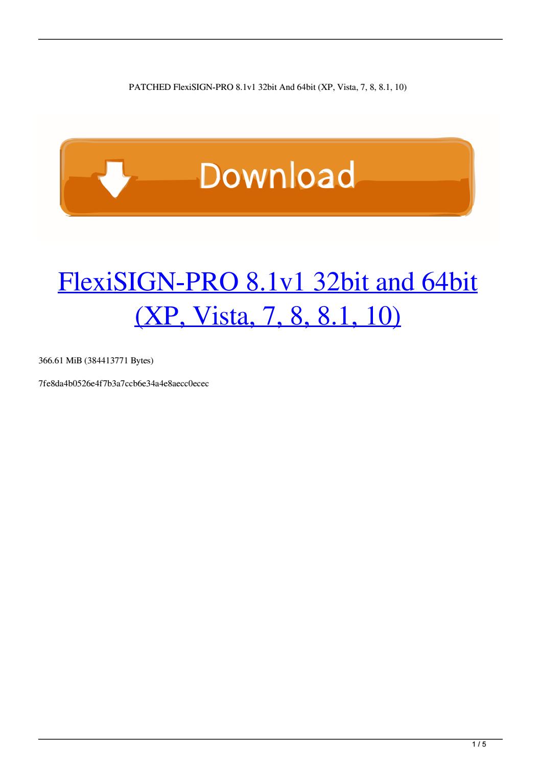 flexisign pro 8.1 windows 10